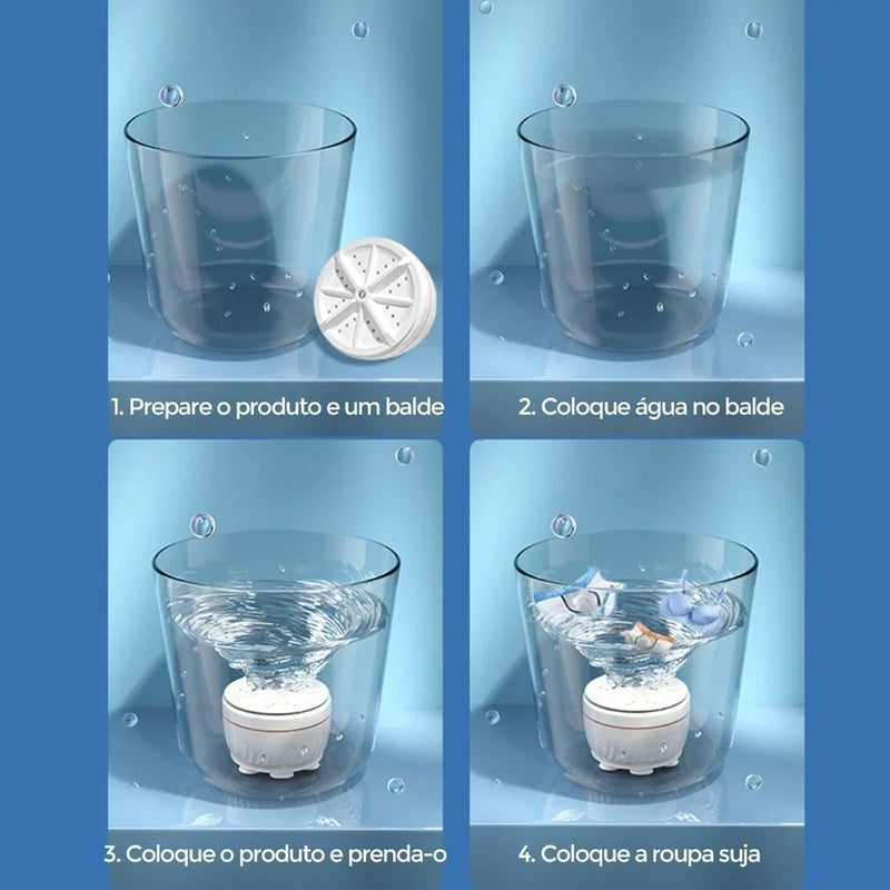 Mini Máquina de Lavar Portátil - Pocket Wash