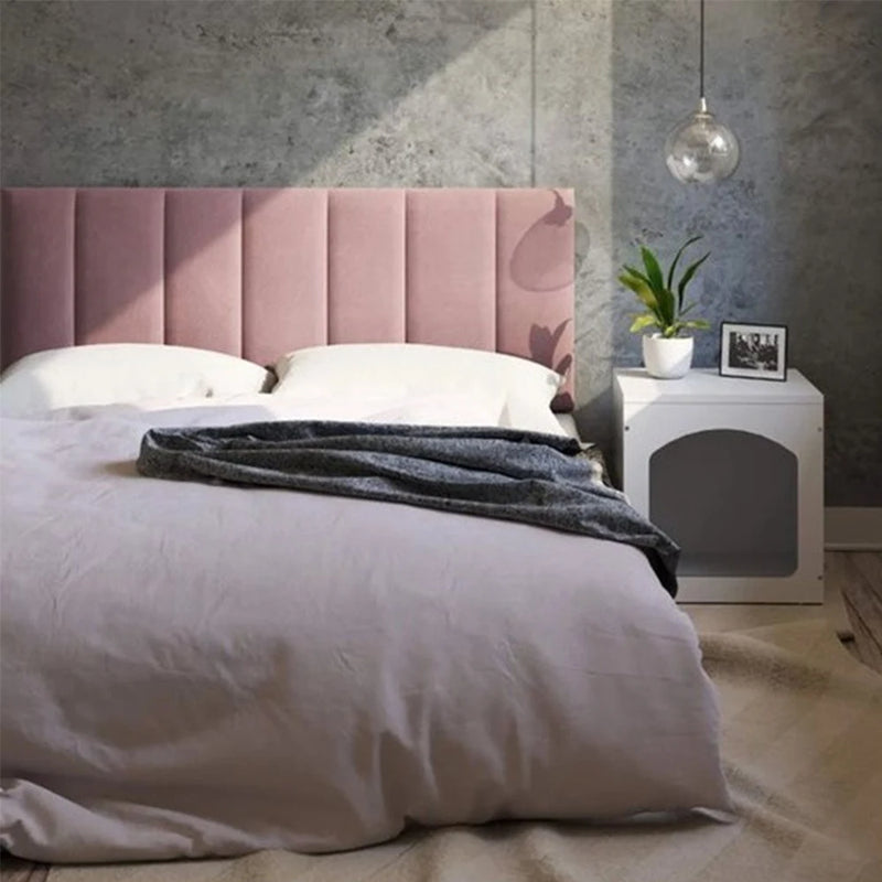 Cabeceira De Cama Adesiva Modulada Estofada Para Cama De Solteiro Casal 1 Peça