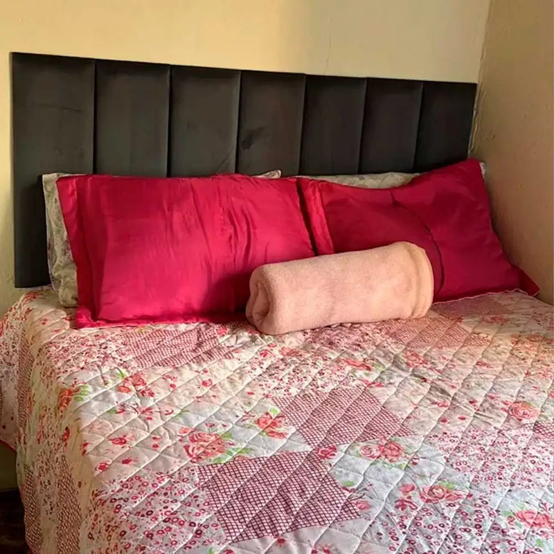 Cabeceira De Cama Adesiva Modulada Estofada Para Cama De Solteiro Casal 1 Peça