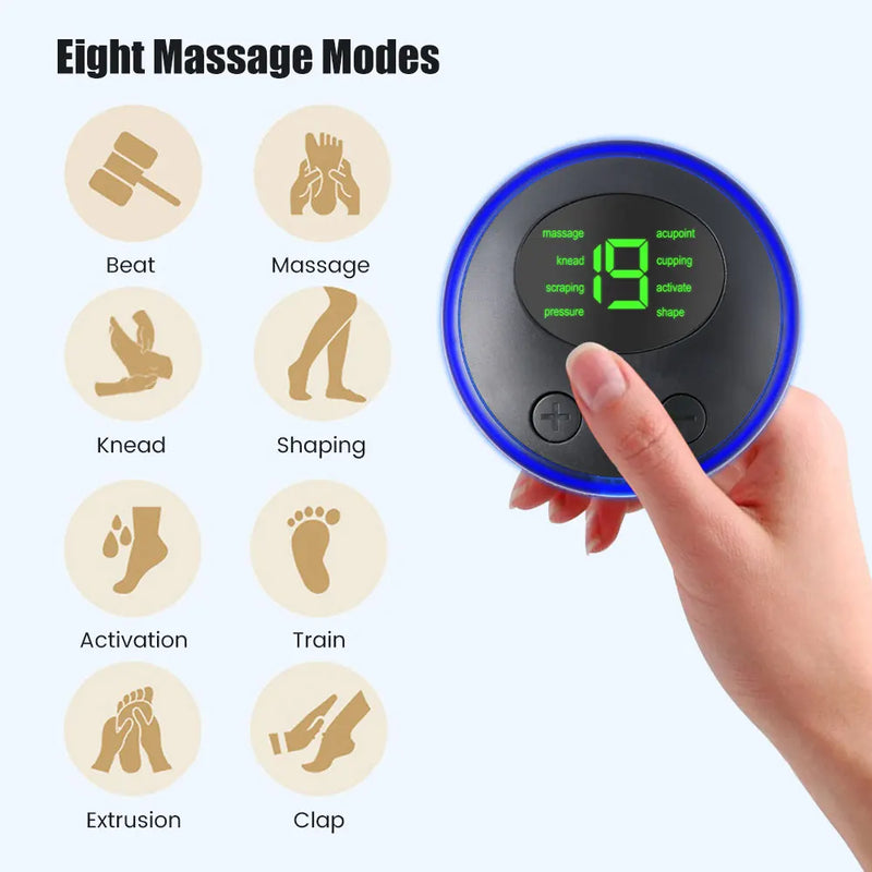 Mini Massageador Portátil EMS para Pescoço Alongador Elétrico Cervical • Alívio de Dor Muscular