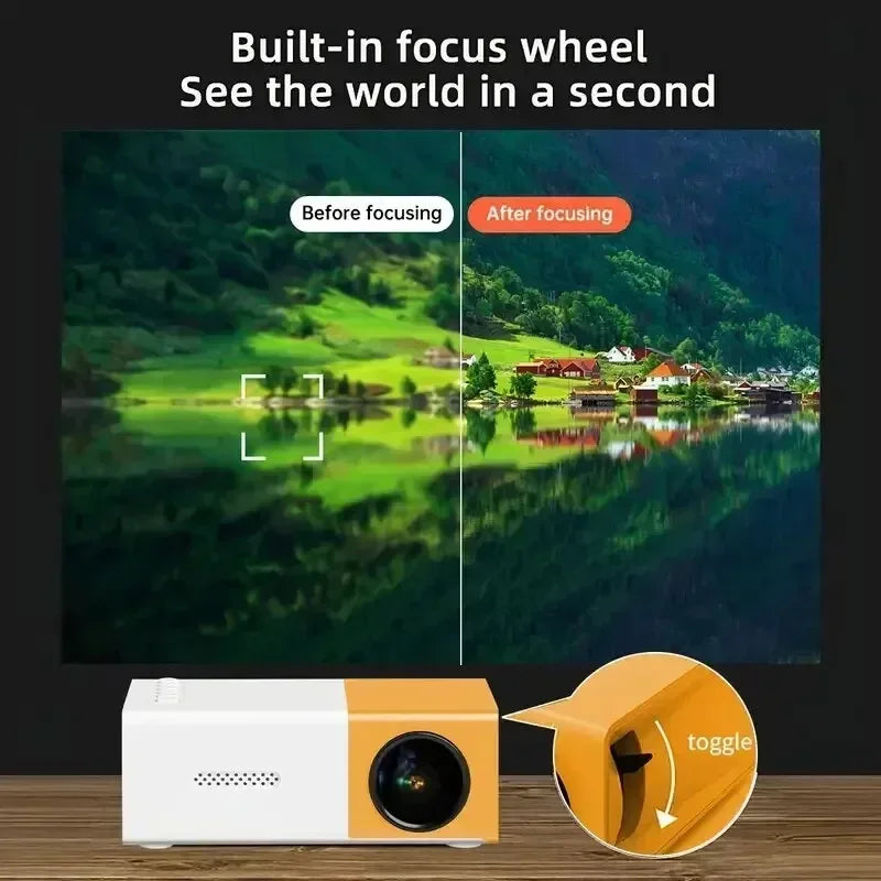 Mini Projetor Portátil Full HD 1080P - Ideal para Smartphones