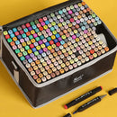 Canetas Marcadoras Coloridas à Base de Óleo Ponta Dupla • Pincel Tipo Manga