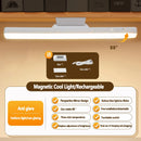 Luminária de Leitura LED Magnética com 3 Cores Ajustáveis Carregamento USB • Design Branco Moderno Ideal para Mesas de Escritório e Guarda-roupas